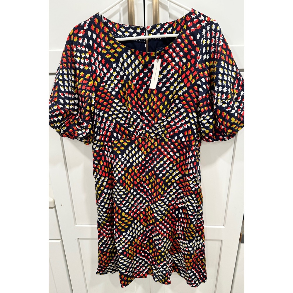 Maeve Anthropologie Mini Dress Floral Print‎ Puff Sleeve Casual US 10